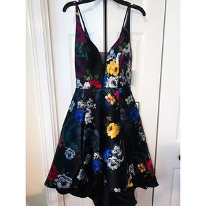 NEW WITH TAG Black Multi Color Floral Dress!